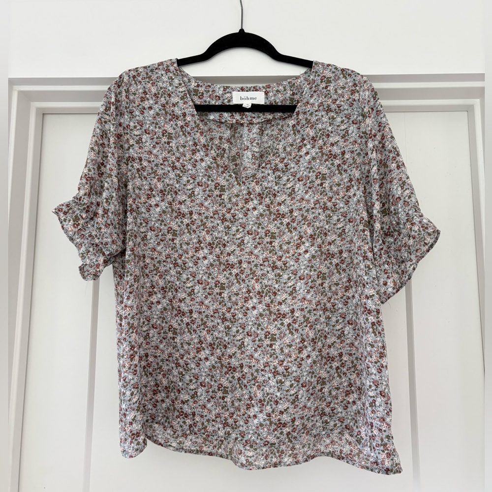 🌸 Boho Bohme Floral Blouse – Women’s M Top 🌸